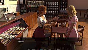 Blonde girls play x-ray eyes demo game