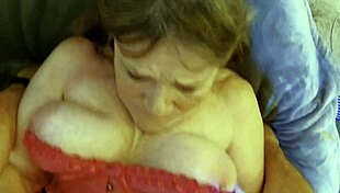 Granny Carmen's pink vibrator and cock POV creampie fuck