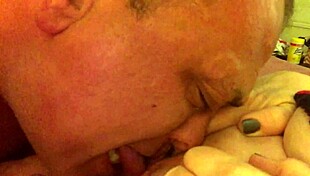 Granny Cums By Tongue Bullet And Cock