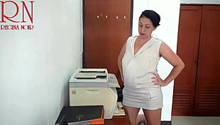 Security Cam Catches Secretary Naked At Work With Ripped Clothes