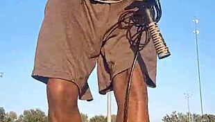 Pretty Skinny Brunette Tastes the Air in Homemade Scene with Husband and Father in Law