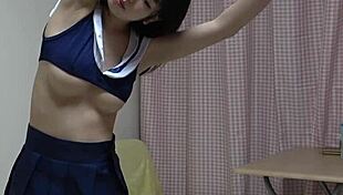 Kotono Morishita Strips Miniskirt Uniform Off!