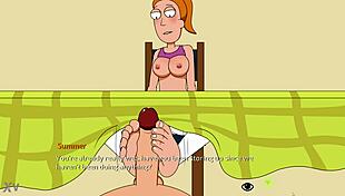 rick and morty summer footjob