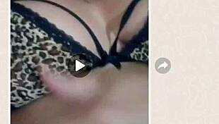 MATURE LATINA GETS WET PUSSY IN LINGERIE DURING WEB CHAT!