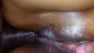 Wife using vibrator for anal play