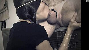 Blowjob milking session with rough old slave
