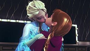 Futa Elsa Passionately Fingers and Fucks Anna in Frozen Parody.