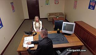Milf’s Deep Pussy Drilled Hard on Head Teacher’s Desk!