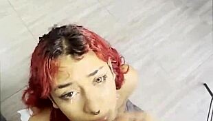 Eagerly awaiting her intense cum facial