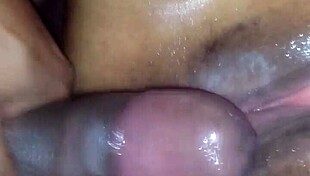 Wife using vibrator for anal play