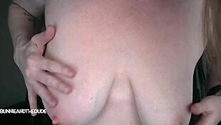 jack off on my big natural milk hangers while i titty fuck you close up