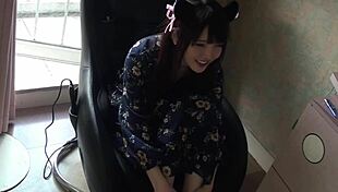 This cute Japanese girl started with solo play before getting pounded