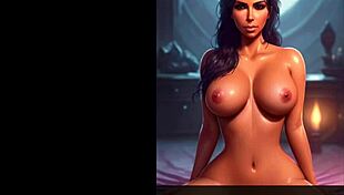 Kim plays with her shaved pussy for fans only