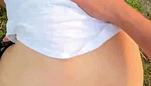 Almost caught fucking monster cock in park rough