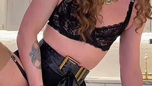 wild crossdresser iskra delivers amazing cumshot solo