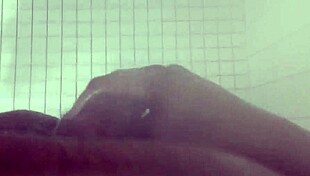 shower head brings lactating lesbian orgasm