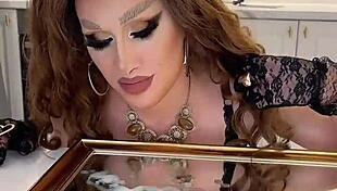 wild crossdresser iskra delivers amazing cumshot solo