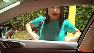 Drika Muniz Sucks During Car Ride