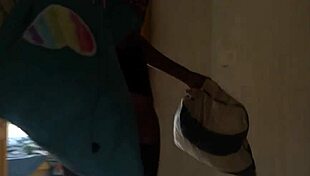 can you see her black pussy during that handjob?