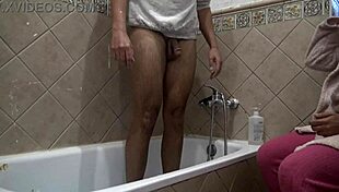 stepmother demands stepson wash asshole for rimjob