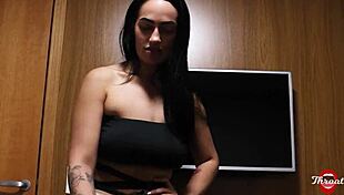 Wife's friend gave me a hidden blowjob in the living room.