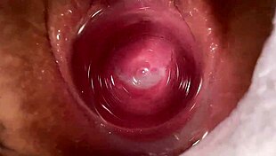 Camera deep inside Mias tight creamy pussy