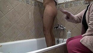 stepmother demands stepson wash asshole for rimjob