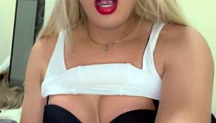 Small transsexual pulls cock in crossdressing scene