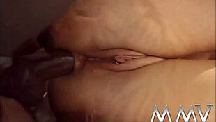 Pierced Blonde Milf Receives Hardcore Anal Fucking From Black Partner