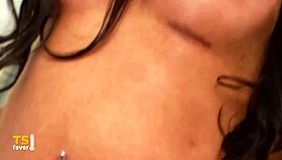 big tits latina tranny masturbates solo with teasing in brazilian teen style