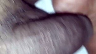 Man Playing With Huge Black Monster Cock Close Up!