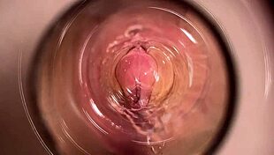 Camera deep inside Mias tight creamy pussy