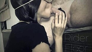 Blowjob milking session with rough old slave