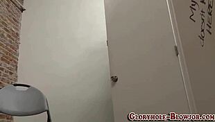 Arab Babe Sucks Massive Black Cock Through Gloryhole in Wild Scene