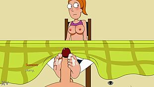 rick and morty summer footjob