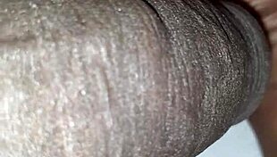 Man Playing With Huge Black Monster Cock Close Up!