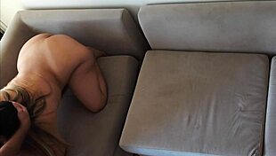 Lonely cheating wife spreads her ass next door!