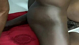 Two lesbians fuck big black dick in fishnets and lingerie