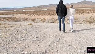 becky summers finds a big cock on her hike and rides it home