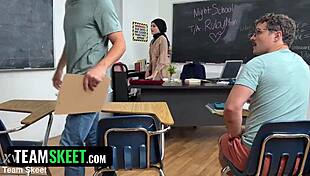 Students get dicks sucked by horny teachers in classroom