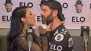 beautiful latina hotwife gives sloppy blowjob to presenter on podcast