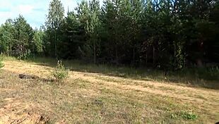 A hot MILF in holey tights, getting fucked outdoors