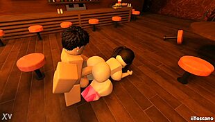 Drunk people have a lot of sex in the bar, watch it