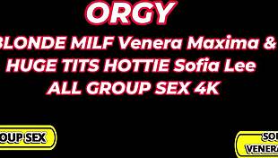 venera maxima fucks in tight pussy orgy with cum covered group