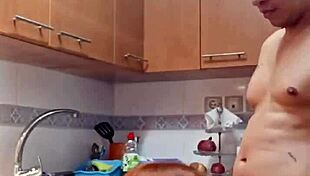 Mother-In-Law's Pussy Eaten In Kitchen Quickie