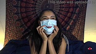 She Took Off Her Mask To Lick Cock