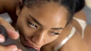 Pov Blowjob With Stepbrother's Big Black Cock.