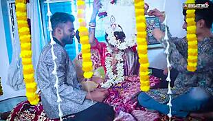 gangbang suhagarat with besi indian wife on her first wild night with four husbands