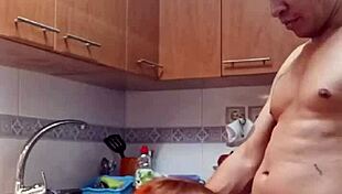 Mother-In-Law's Pussy Eaten In Kitchen Quickie