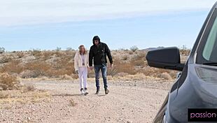 becky summers finds a big cock on her hike and rides it home